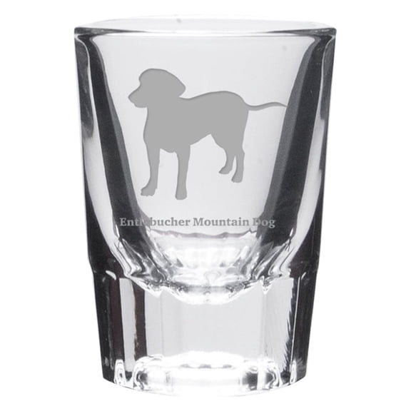 Entlebucher Mountain Dog Deep Etched Shot Glass