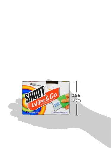 Shout Wipes, Wipe and Go Instant Stain Remover, Laundry Stain and Spot  Remover for On-The-Go, 12 Wipes Per Carton - Pack of 6 Cartons (72 Total  Wipes)