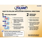 Poligrip Super Extra Dental Care Denture All-Day Adhesive Cream, Zinc Free, 2.2 oz