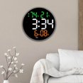 thumbnail image 4 of pitrice Wall Clock USB Powered Clock Digital Clock for Living Room Mixed Light, 4 of 8