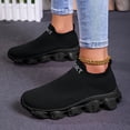 thumbnail image 2 of Rotm Workout Shoes for Women Women's Breathable Air Cushion Jazz Dance Shoes Lace Up Mesh Sneakers Athletic Walking Dance Thick Soled Black,8.5, 2 of 7