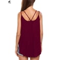 thumbnail image 5 of PULLIMORE Womens Flowy Summer Cami Tops V Neck Double Spaghetti Strap Tank Top Camisole Shirts (XL, Red), 5 of 8