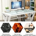thumbnail image 3 of SAMERY Computer Desk & Gaming Desk, Home Office Desks 55.1 Inch- Modern Simple Writing Study White Glass Computer Desk Space-Saving Multipurpose Workstation with Metal Frame…, 3 of 7