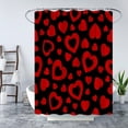 thumbnail image 4 of Valentine''s Day Shower Curtain Romantic Red Heart Sweet Love Sweetheart Wedding Lover Modern Bath Curtain with Hooks, 4 of 6