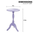 thumbnail image 6 of HLR Round Small End Table Wooden Side Table Pedestal Side Table,Vintage Accent Tables Nightstand, Purple, 6 of 12