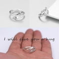 thumbnail image 2 of 2 Pcs Hug Ring 925 Sterling Silver Plated Hand Rings For Women Girls, Adjustable, 2 of 3