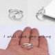 thumbnail image 2 of 2 Pcs Hug Ring 925 Sterling Silver Plated Hand Rings For Women Girls, Adjustable, 2 of 3