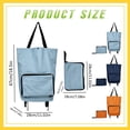 thumbnail image 3 of Clearance Under $6.49Foldable Grocery Cart Bag, Rolling Shopping Tote with Smooth Wheels, Heavy Duty Collapsible Laundry Trolley for Market Trips and Travel, 3 of 4