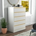 thumbnail image 2 of Furniture of America Kaol Modern Wood 5-Drawer Chest in White, 2 of 5