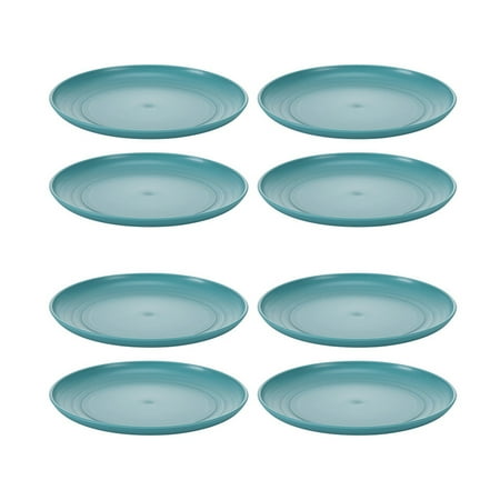 

HEVIRGO 8Pcs Kitchen Dinner Plate 6 Stackable Anti-slip Base Plastic Home Resilient Kitchen Plate 8 Pack