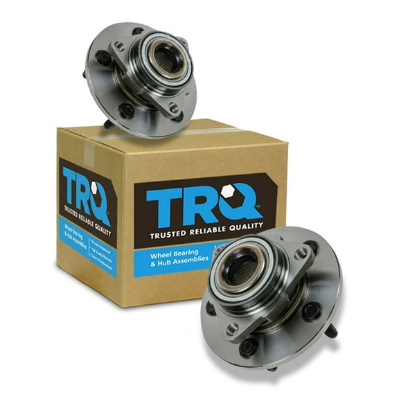 TRQ Front Wheel Hubs & Bearings Pair of 2 NEW for 02-08 Ram 1500 Pickup Truck BHA53504