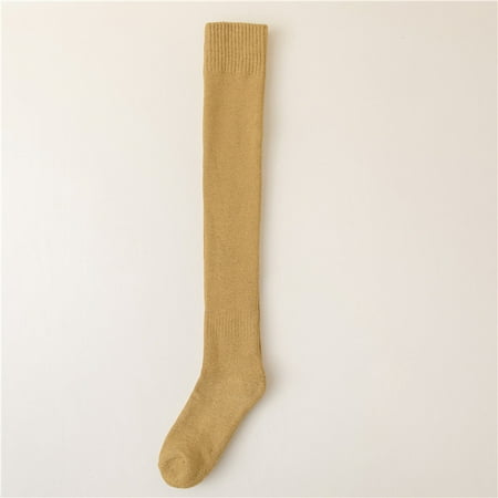 

Gubotare Compression Socks Slipper Socks for Women with Gripper - Winter Non Slip Thick Fuzzy Socks - Warm Cozy Christmas Gift Yellow One Size