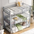 thumbnail image 2 of Metal Twin Triple Bunk Bed | Safety Features, Space - saving, Perfect for Limited Floor Spaces, 2 of 2