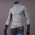 thumbnail image 2 of Guardurnaity Ropa interior térmica para hombre, Tops de cuello alto, jersey de manga larga, suave, cómodo, para invierno, para el hogar, la oficina y la Camisetas Gris claro Guardurnaity AP013729-04, 2 of 6
