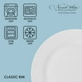 thumbnail image 5 of Fitz and Floyd Nevaeh White Classic Rim 10.5" Round Bone China Dinner Plates (4 Count), 5 of 9