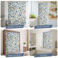 thumbnail image 5 of Blue Yellow Spring Floral Waterproof Shower Curtain, 72"x72" Washable Polyester Fabric Shower Curtains for Bathroom, Elegant Summer Botanical Green Decorative Bathtub Curtain Sets with Hooks, 5 of 9