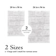 thumbnail image 4 of BNM Non-Slip Washable Bath Rug Set, 20" x 30", 24" x 36", White, 4 of 8