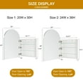 thumbnail image 5 of TEHOME Chrome Arched Medicine Cabinet, 24x36 inches, Recessed/Surface Mount, 5 of 15