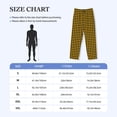 thumbnail image 4 of Balery Retro Yellow and Black Houndstooth Pantalones de pijama para hombre, pijama ultraligero, pantalón de descanso-X-Large, 4 of 6