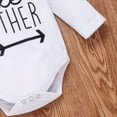 thumbnail image 5 of Canrulo Newborn Infant Baby Boy Little Brother Long Sleeve Romper Pants Outfits Clothes, 5 of 6