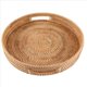 thumbnail image 5 of 2X Bandeja de Servicio Redonda de RatáN Bandejas Otomanas Tejidas Decorativas con Asas para Mesa de Centro Natural (Grande), 5 of 8
