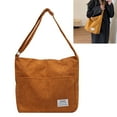 thumbnail image 4 of Yucurem Women Corduroy Shoulder Bag Casual Retro Tote Handbag Shopping Hobo Bag(brown) Fashion shoulder bag (Brown), 4 of 10