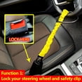 thumbnail image 4 of Steering Wheel Lock Seat Belt Lock Security Anti-Theft Handbag Lock Fit Most Cars Vehicle SUV Golf Cart, 4 of 6