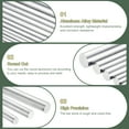 thumbnail image 3 of 10Pcs 0.31"(8mm) Dia Round Aluminum Rods, 5.9"(150mm) Long 6061 Aluminum Round Rod Solid Lathe Bar Stock for Industry Construction DIY Crafts, Silver, 3 of 6