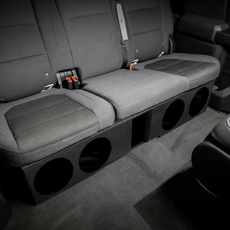 QPower Inch Quad Port Subwoofer Box for GMC and Chevy Crew Cab