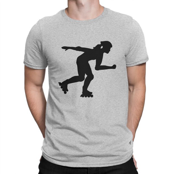Camiseta de patinaje en línea para hombre, para patinaje sobre ruedas, recreativo, calle, deporte, moda, novedad, algodón puro, manga corta, estampada