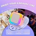 thumbnail image 5 of Mini Karaoke Machine for Kids Girls Boys - Birthday Gifts for Ages 4 5 6 7 8+ Year Old - 2025 New est - Portable Bluetooth Speaker with 2 Wireless Microphone - Kids' Instrument Accessories - Pink, 5 of 9