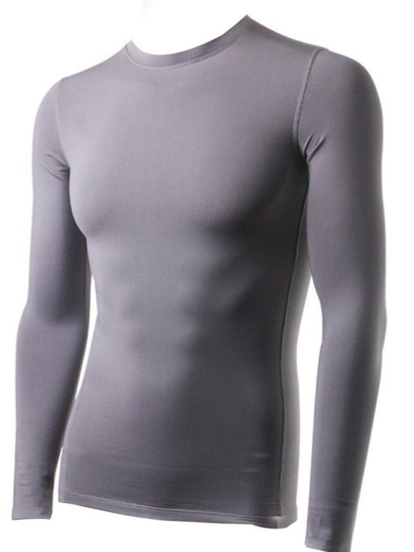 Mock Neck Long Sleeve Thermal Base Layer SUB Sports Cold Winter Kids Compression Top 