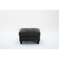 thumbnail image 7 of Alexent 1 pcs Sectional Sofa-Dark Gray Soft Fabric-Ottomen-Color:Dark Gray Sofa, 7 of 7
