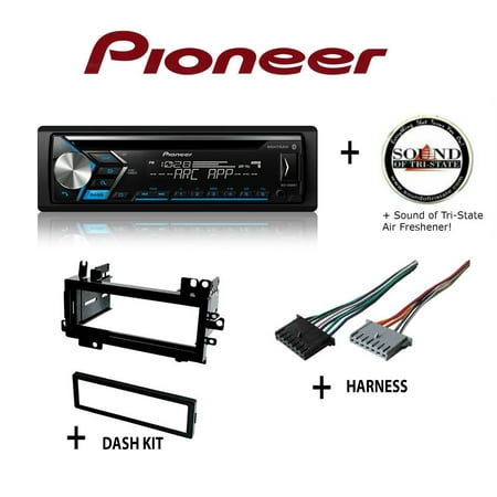 Pioneer DEH-S4000BT CD Receiver + Best Kit BKCFK510 Dash Kit + BHA1817 Harness for select Chrysler + SOTS Air (Best Upper Receiver For The Money)