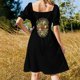 thumbnail image 4 of Vestido rosa Floyd de manga corta para niñas vestidos para mujeres ropa de mujer novedades de verano 2025, 4 of 7