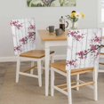 thumbnail image 5 of Pink Plum Bossom Chair Covers Set of 4 Ink Painting Style Flower Branches White Wood Grain Chair Back Covers Stretch Removable Washable Slipcovers Protector for Dining Room Kitchen Party Decor, 5 of 9