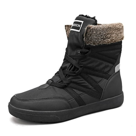 

Boots Deals 2022 Juebong Winter Plus Cotton Shoes Short Hair Warm Shoes High-top Snow Boots
