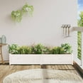 thumbnail image 3 of vidaXL Garden Planter White 70.9"x12.2"x12.2" Solid Wood Pine, 3 of 10
