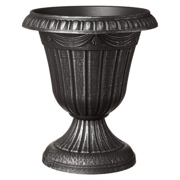 Novelty 19-Inch Plastic Classic Urn Planter (Pack Of 2) | White | Indoor/Outdoor