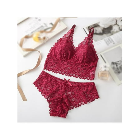 

RETAP French Bra Comfortable No Steel Ring Sexy Lace Underwear Two-piece Suit Ladies Underwear Suit