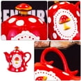 thumbnail image 6 of Soimiss Red Ceramic Kettle for Storing Cold Water Milk Tea Easy to Clean Portable, 6 of 6