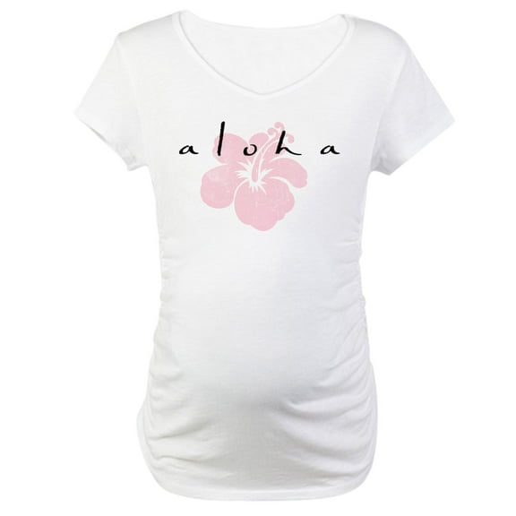 CafePress - Aloooha Maternity T Shirt - Cotton Maternity T-shirt, Cute & Funny Pregnancy Tee