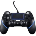 thumbnail image 1 of Gamepad con cable azul para PS-4, controlador de juegos con cable para Play-Station4/Pro/Slim/PC, con doble vibración, agarre antideslizante y cable USB, 1 of 5