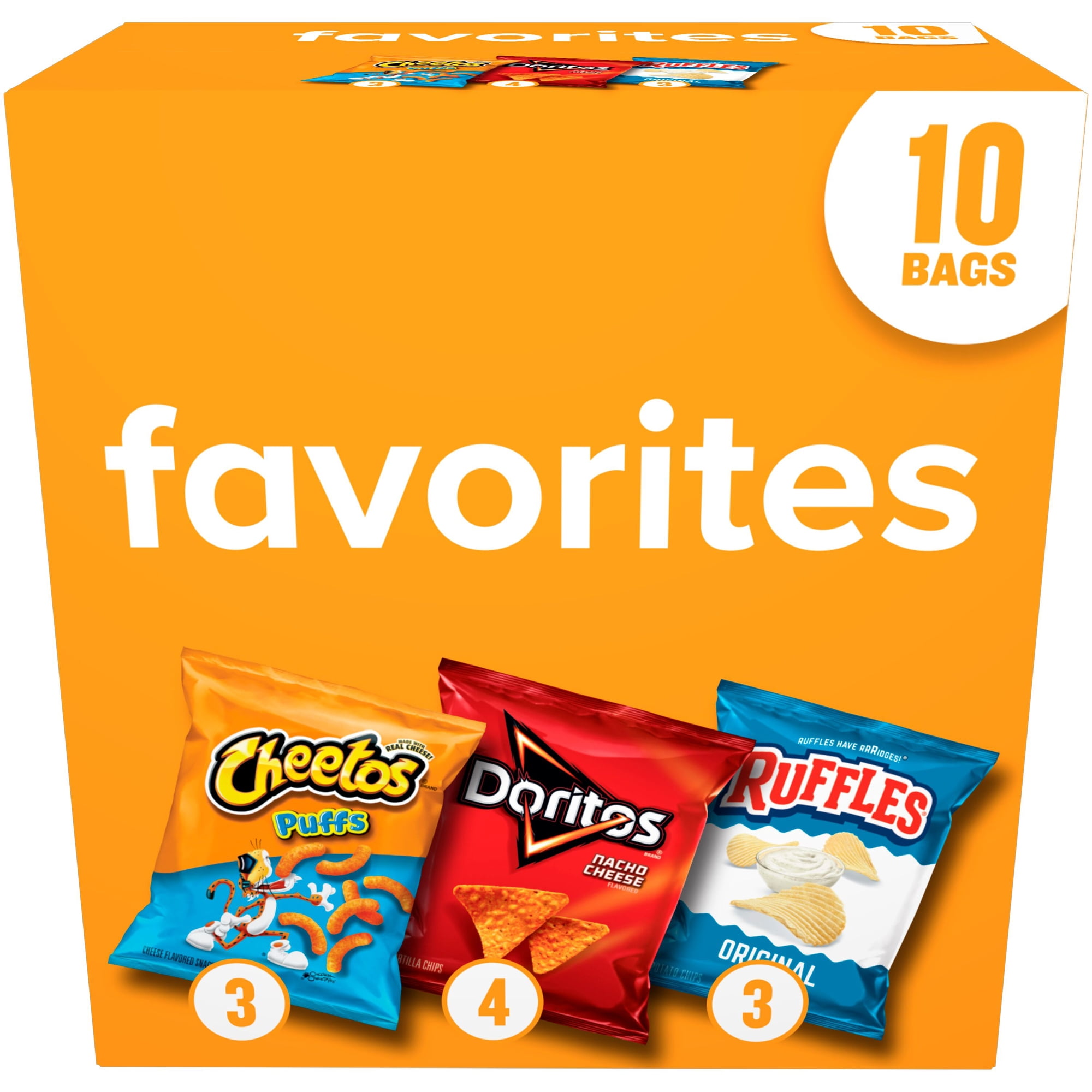 Frito lay Favorites Multipack Mix 9.625 oz Snack Chips Assortment 10 pack