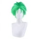 thumbnail image 1 of Peluca para juego de rol, pelo corto, liso y puntiagudo, color verde, multifuncional, para peinar y cambiar de cabello, 1 of 4