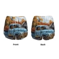 thumbnail image 3 of Rateoe Rustic Vintage Truck Autumn Printed 2 in 1 Women's Workout Shorts for Athletic Gym Running Shorts with Phone Pockets-X-Large, 3 of 7