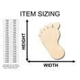 thumbnail image 2 of Unfinished Wood Baby Foot Shape - Craft - up to 46" DIY 24" / 1/4", 2 of 3