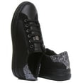thumbnail image 4 of Geox D Pontoise G Women's Lace Up Casual Glitter Sneakers In Black Size 10, 4 of 6