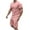 Pink, variant on NGTEVOOS Men 2 Piece O-Neck Short Sleeve Tee Shirts And Fit Sport Shorts Set