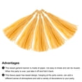 thumbnail image 4 of Uxcell 15Pcs Dark Yellow Tassel Garland Banner w Rope for Wedding Birthday Party Decoration, 4 of 6